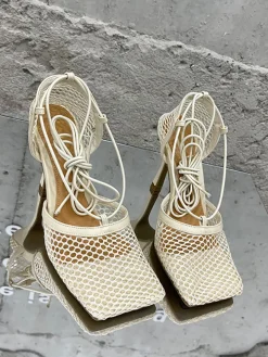 Hollow Out Crossed Straps High Heel Sandal