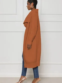 Knit Long Sleeve Solid Bodycon Cardigan