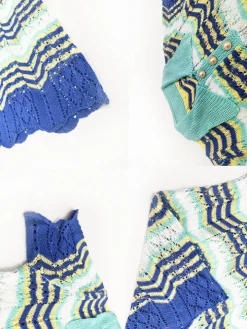 Knit Short Sleeve Color Block Mini Dress