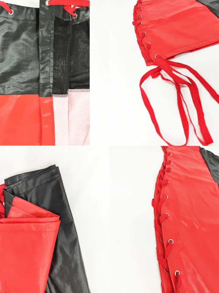 Leather Off Shoulder Tie Mini Dress