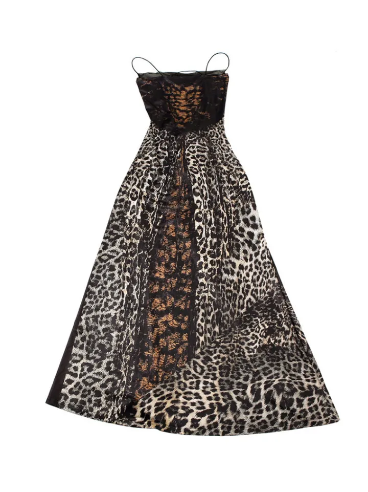 Leopard Lace Patchwork Dress