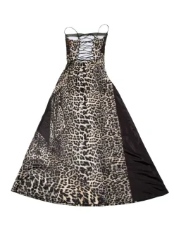Leopard Lace Patchwork Dress