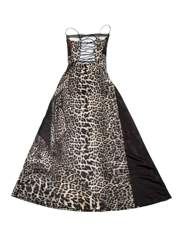 Leopard Lace Patchwork Dress