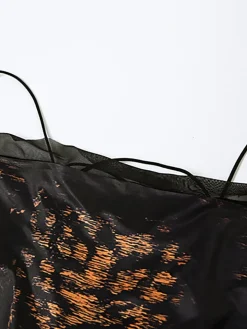 Leopard Lace Patchwork Dress