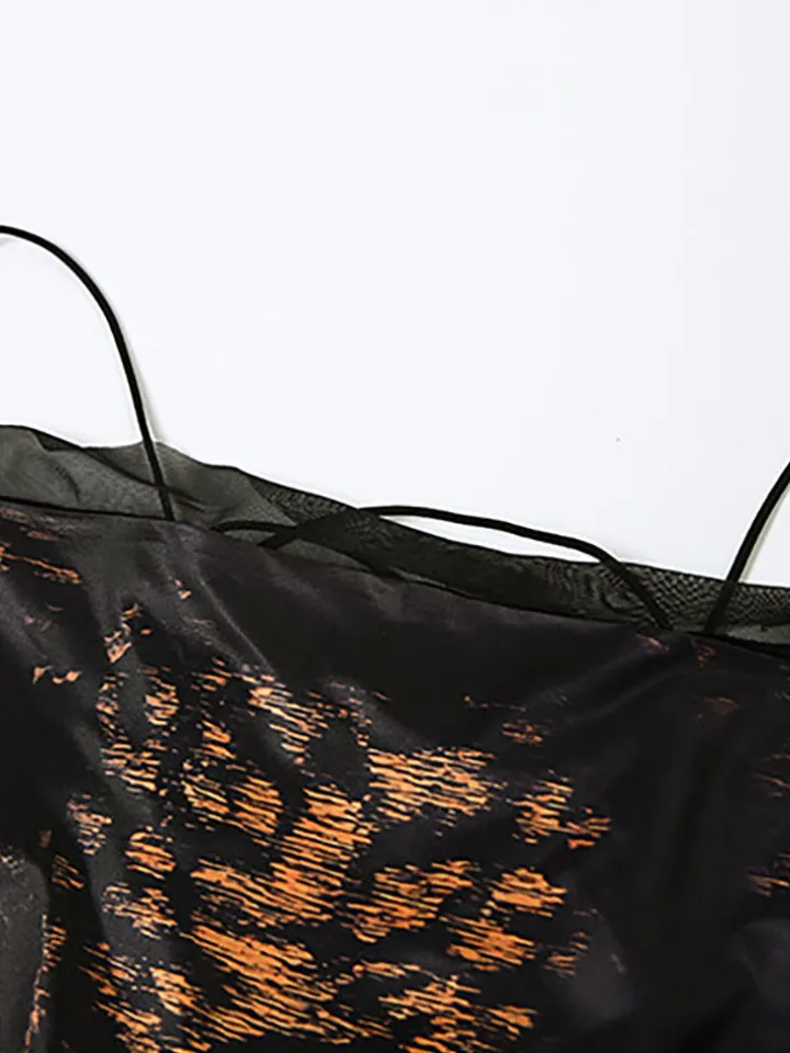 Leopard Lace Patchwork Dress