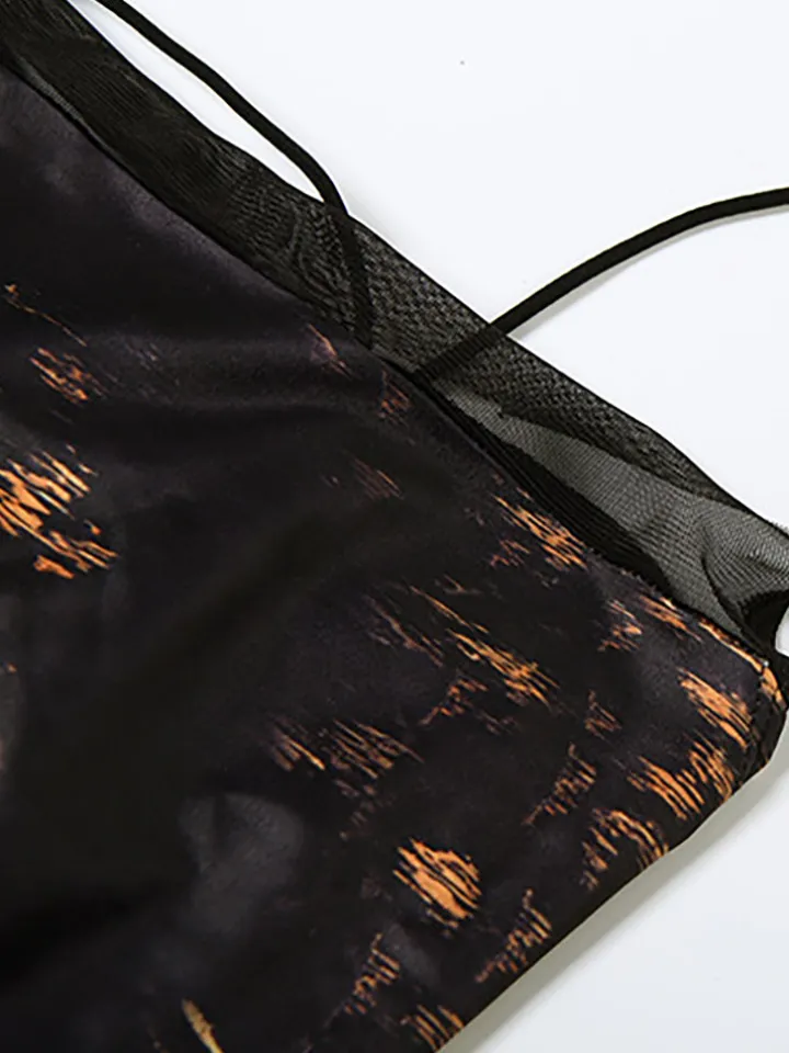 Leopard Lace Patchwork Dress