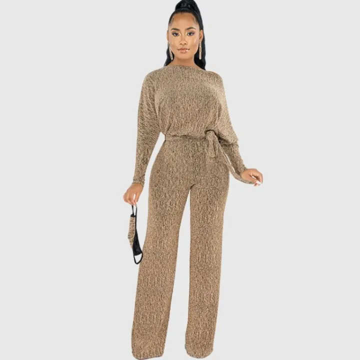 Leopard Printed Off-shoulder Jumpsuit