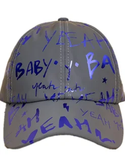 Letter Print Reflective Baseball Caps