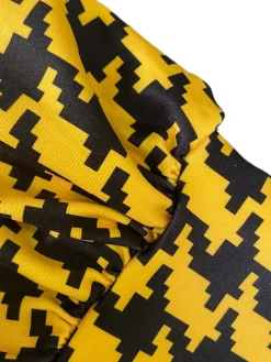 Long Sleeve Houndstooth Wide Leg Jumpsuit