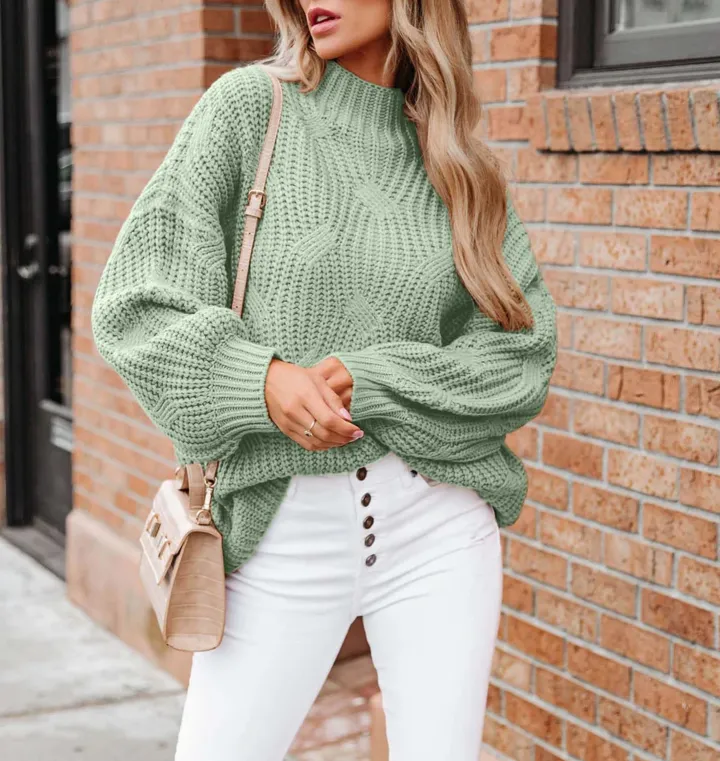 Long Sleeve Knit Solid Pullover