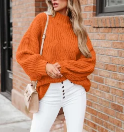 Long Sleeve Knit Solid Pullover