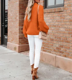 Long Sleeve Knit Solid Pullover
