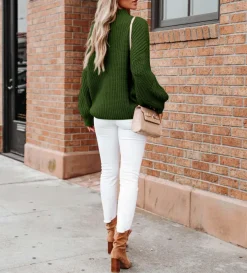 Long Sleeve Knit Solid Pullover