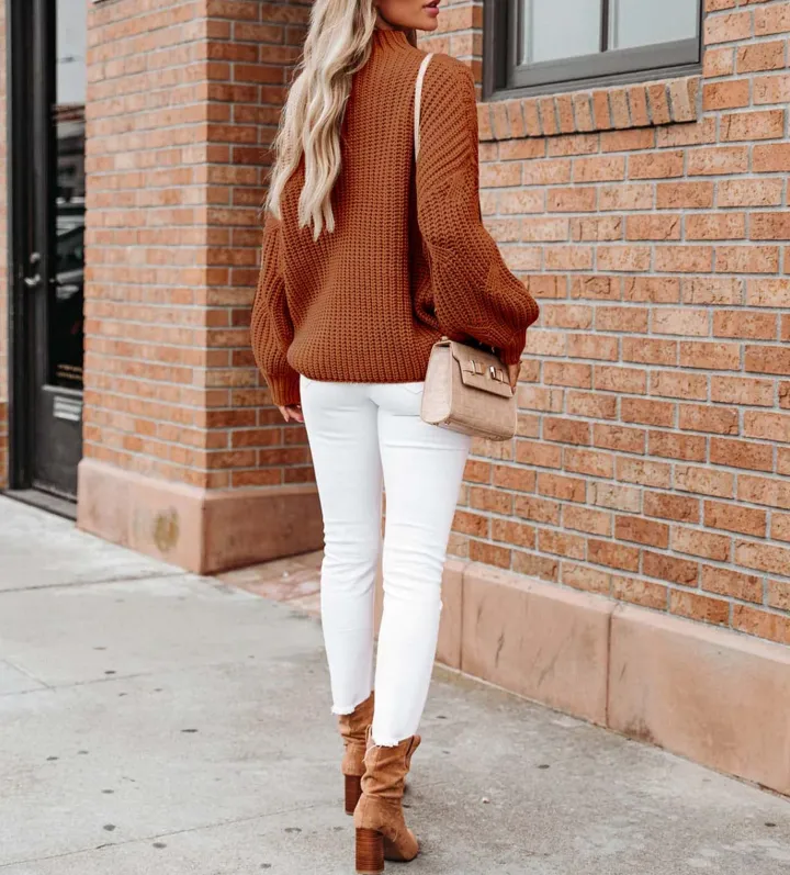 Long Sleeve Knit Solid Pullover