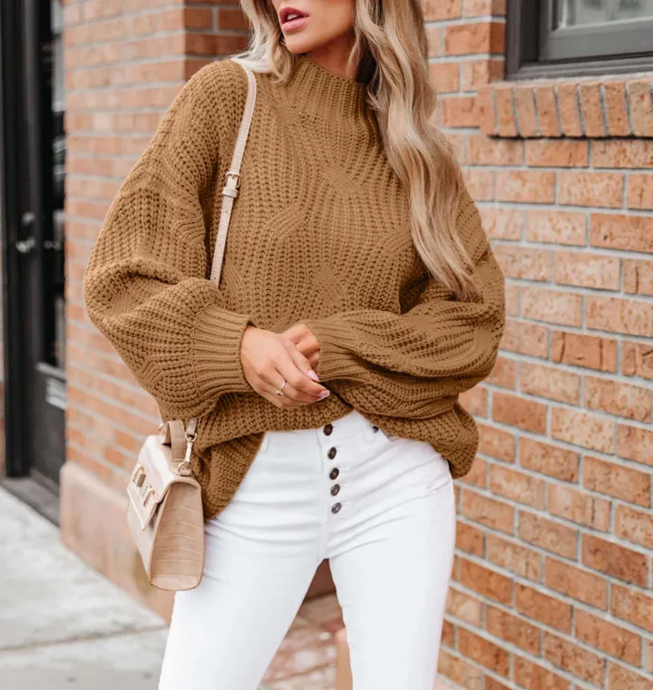 Long Sleeve Knit Solid Pullover