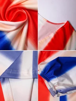 Long Sleeve Multicolor Stripe Wide Leg Jumpsuit with Belt