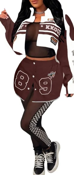 Long Sleeve Pattern Embroidery Jacket Detachable