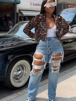 Long Sleeve Printed Zip Up Jacket