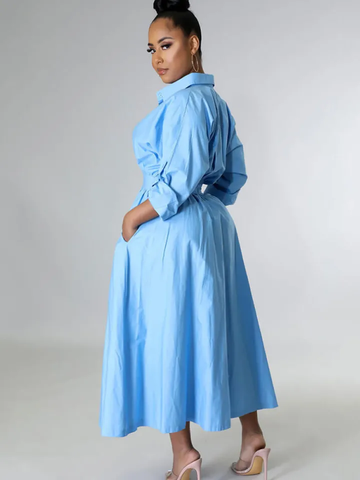 Long Sleeve Solid Color Bodycon Maxi Dress