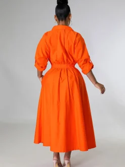 Long Sleeve Solid Color Bodycon Maxi Dress