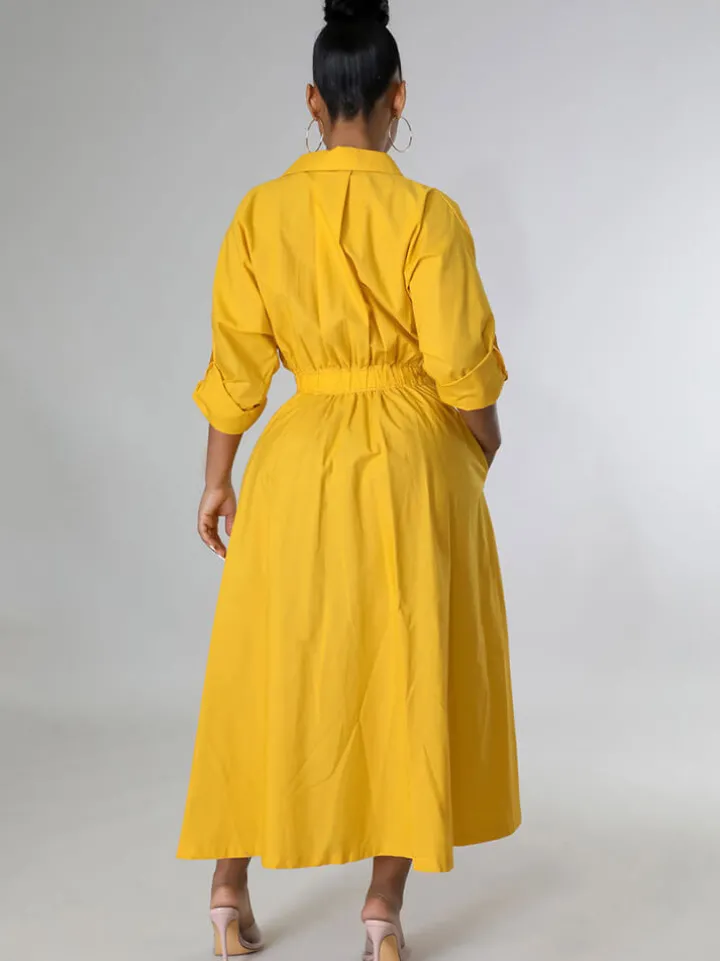 Long Sleeve Solid Color Bodycon Maxi Dress