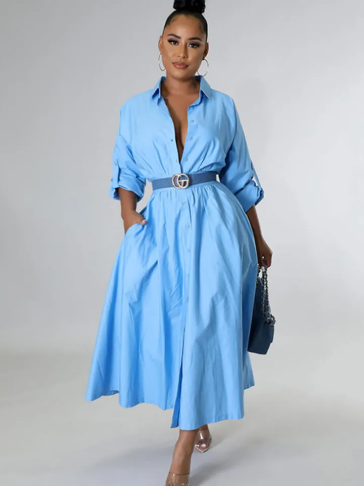 Long Sleeve Solid Color Bodycon Maxi Dress