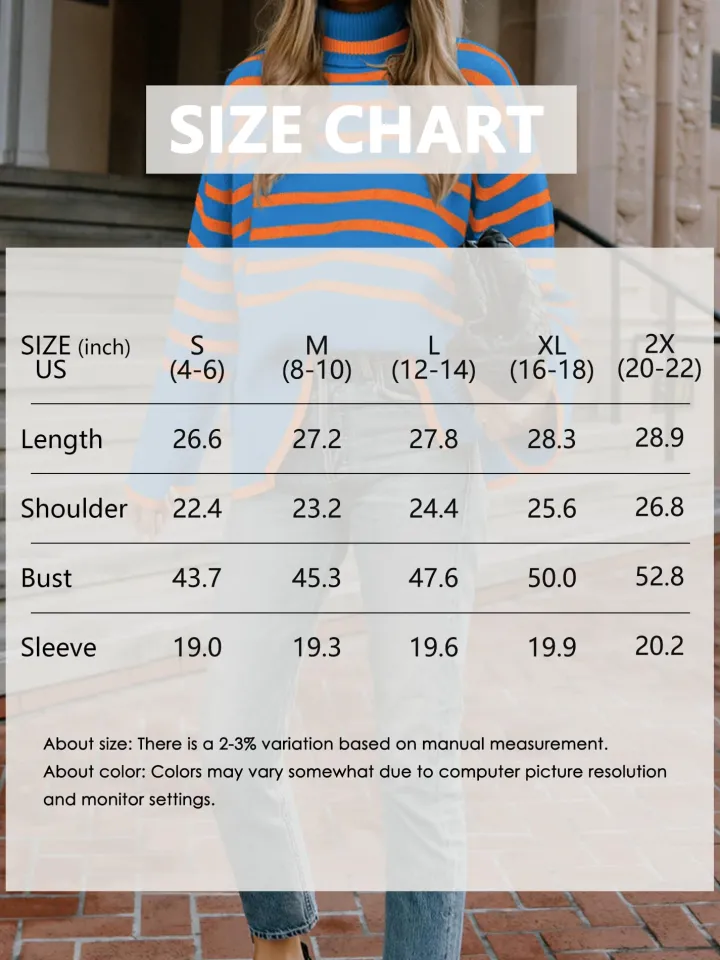 Long Sleeve Turtle Neck Striped Knit Top