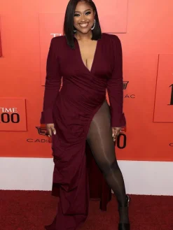 Long Sleeve V Neck Ruched Split Top