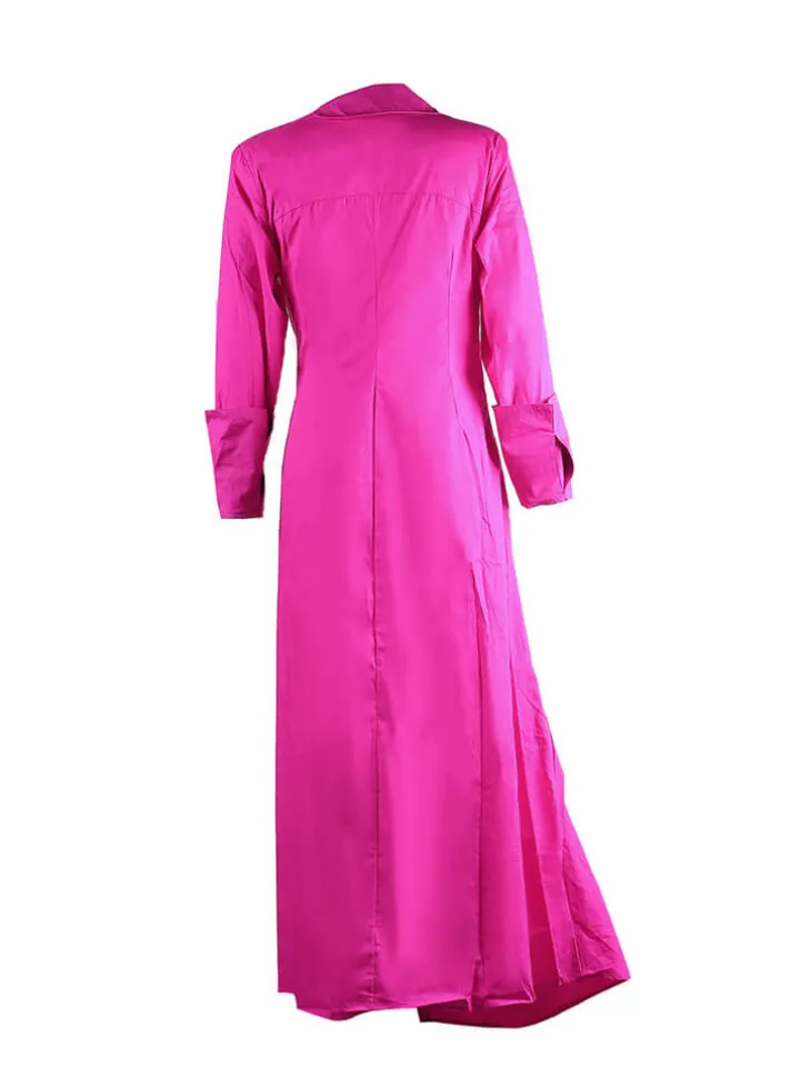 Long Sleeve V Neck Ruched Split Top