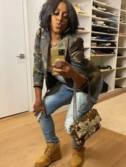 Long Sleeves Camouflage Print Jacket