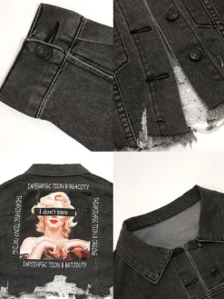 Long Sleeves Lapel Denim Jacket