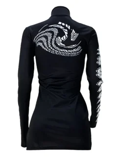 Long Sleeves Print Side Split Mini Dress