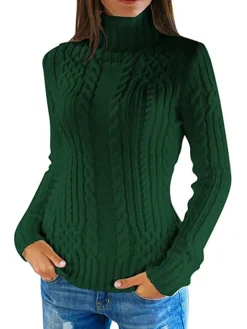 Long Sleeves Turtleneck Knit Sweaters