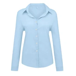 Loose Fit Long Sleeve Linen Shirt