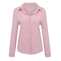 Loose Fit Long Sleeve Linen Shirt