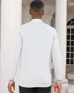 Mens Casual Stand Collar Full-Zip Jacket