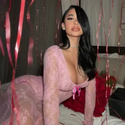 Mesh Long Sleeve Bodycon Jumpsuit