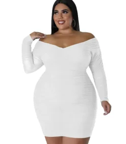 Mesh Patchwork Ruched Plus Size Mini Dress