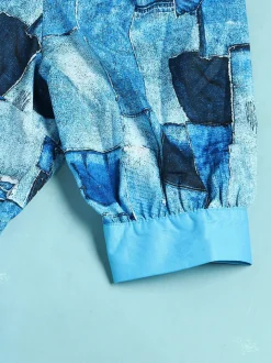 Mesh Patchwork Shirt Dress