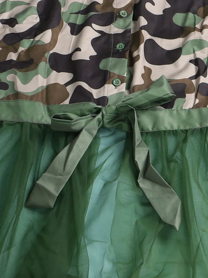 Mesh Patchwork Shirt Dress