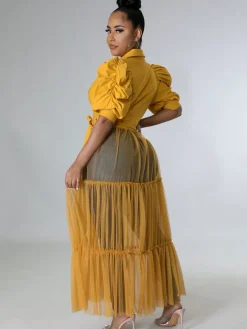 Mesh Patchwork Short Sleeve V Neck Top