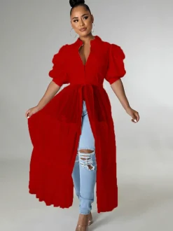 Mesh Patchwork Short Sleeve V Neck Top