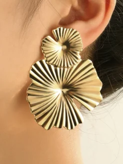 Metallic Flower Earrings