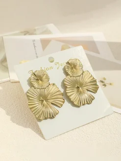 Metallic Flower Earrings