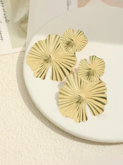 Metallic Flower Earrings