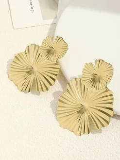 Metallic Flower Earrings