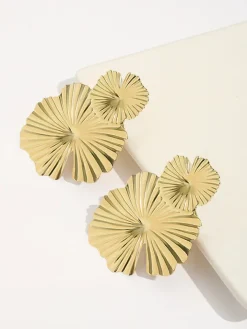 Metallic Flower Earrings