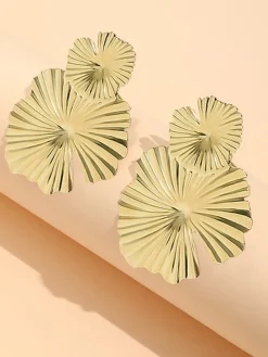 Metallic Flower Earrings