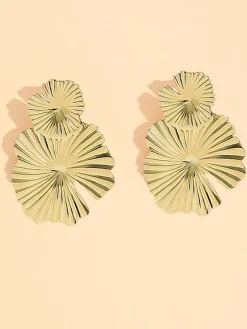 Metallic Flower Earrings
