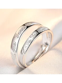 Minimalist Couple Plain Rings